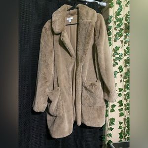 Fuzzy Tan Coat